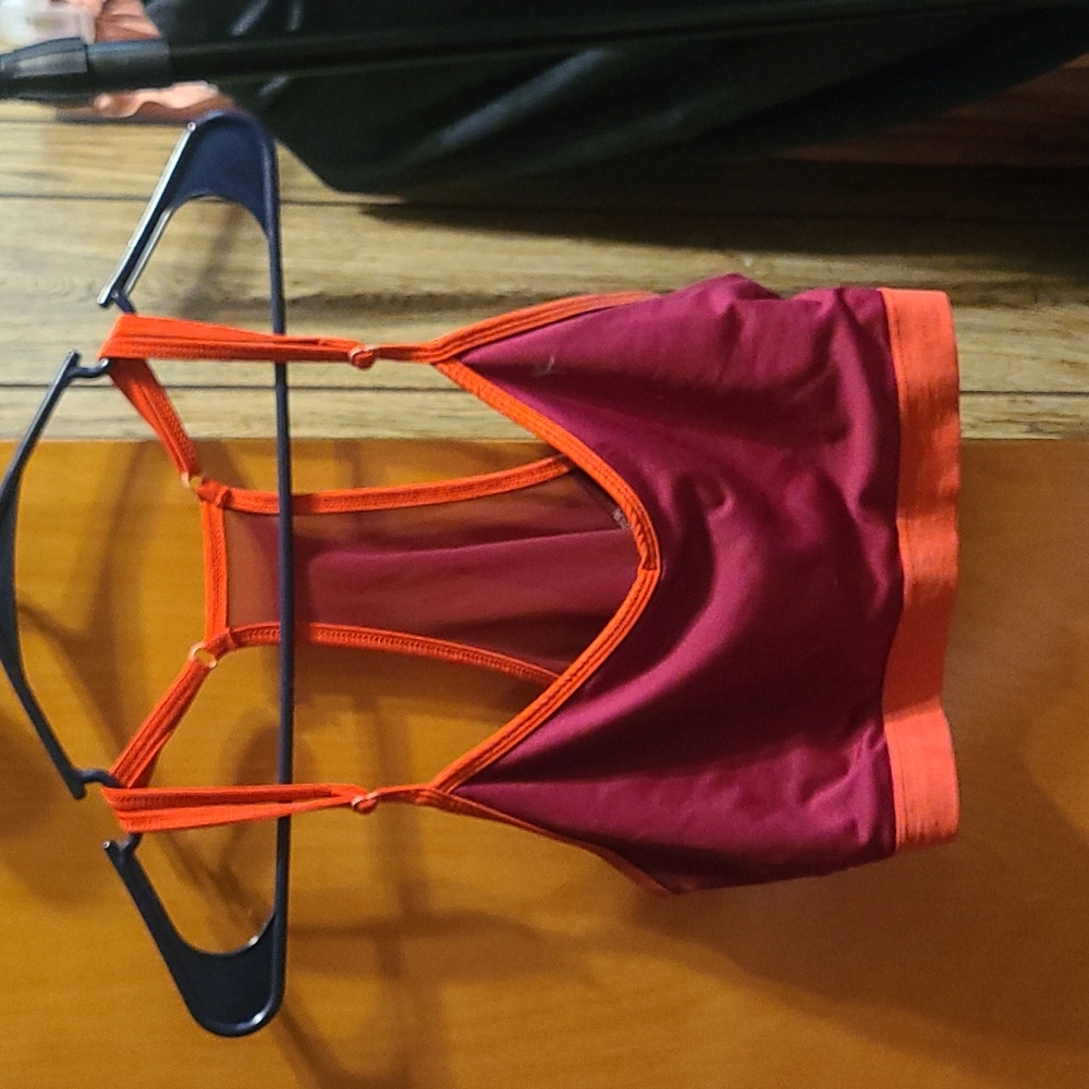 Red/orange sports bra